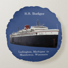 SS Badger ronde kussen