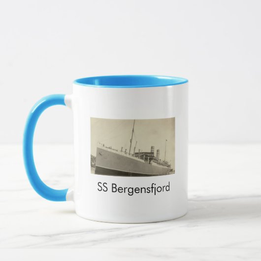 SS Bergensfjord Noors Schip Coffee Mok (Links)