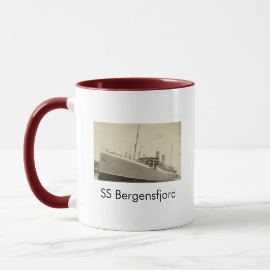 SS Bergensfjord Noors Schip Coffee Mok (Links)