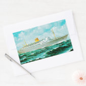 ss Bergensfjord op Zee Rechthoekige Sticker (Envelop)