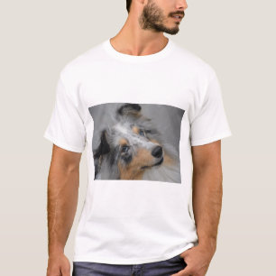 SS Blue Merle White en Tan kleren T-shirt