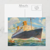 SS Bremen in Zee Briefkaart (Voorkant / Achterkant)