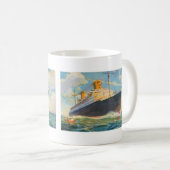 SS Bremen in Zee Koffiemok (Voorkant rechts)