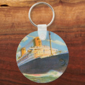 SS Bremen in Zee Sleutelhanger (Voorkant)