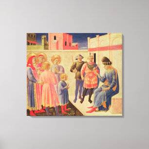 SS. Cosmas en Damian Voor Diocletian Canvas Afdruk