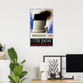 SS Côte d'Azur  Ship Advertisement Poster (Thuiskantoor)