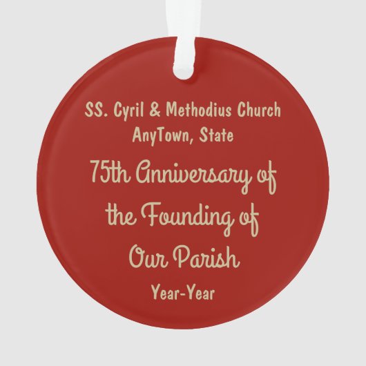 SS. Cyril & Methodius (M 001) Acryl Ornament (achterkant)