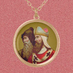 SS. Cyril & Methodius (M 001) Goud Vergulden Ketting<br><div class="desc">Let goed op: het afbeelding past het beste bij cirkelvormige hangers! Kiezen voor de vierkante vorm vereist tweaken. Er is een bijpassende goudvullende achtergrond verstrekt. Als u echter een andere kleur verkiest, verwijdert u deze om een vervangbare effen kleur eronder te onthullen. Verminder het afbeelding om comfortabel in het lijst...</div>