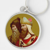 SS. Cyril & Methodius (M 001) Premium metaal Sleutelhanger (Voorkant)