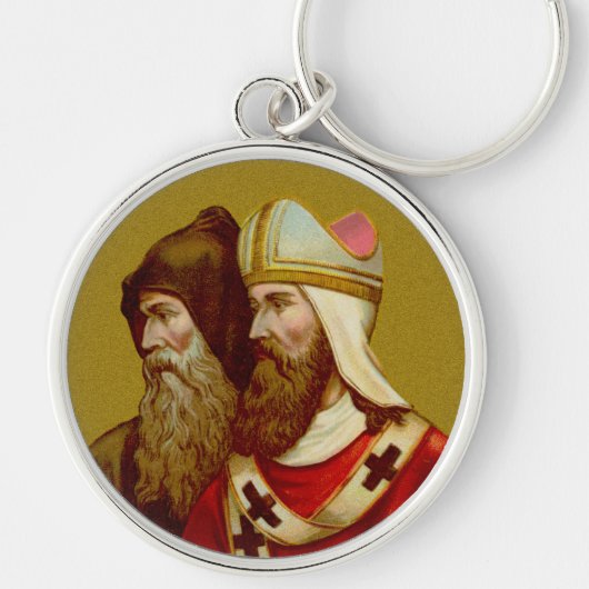 SS. Cyril & Methodius (M 001) Premium metaal Sleutelhanger (Voorkant)