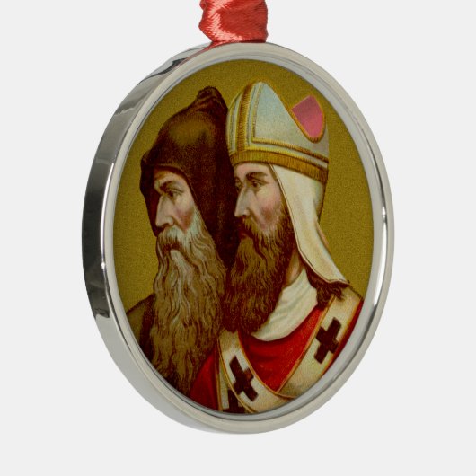 SS. Cyril & Methodius (M 001) Premium Metalen Ornament (Rechts)