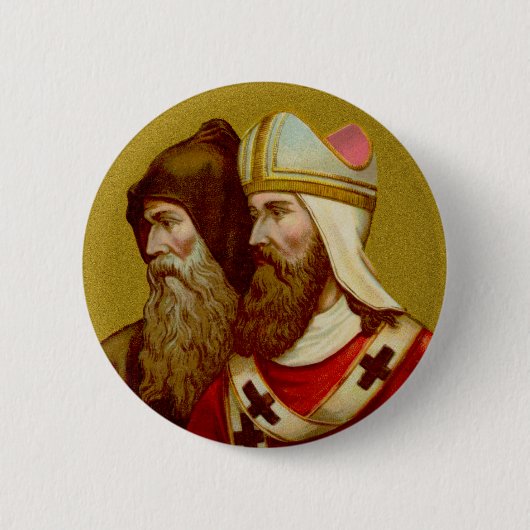 SS. Cyril & Methodius (M 001) Ronde Button 5,7 Cm (Voorkant)