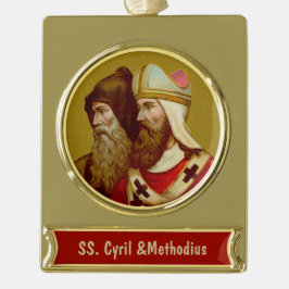 SS. Cyril & Methodius (M 001) Verguld Banner Ornament