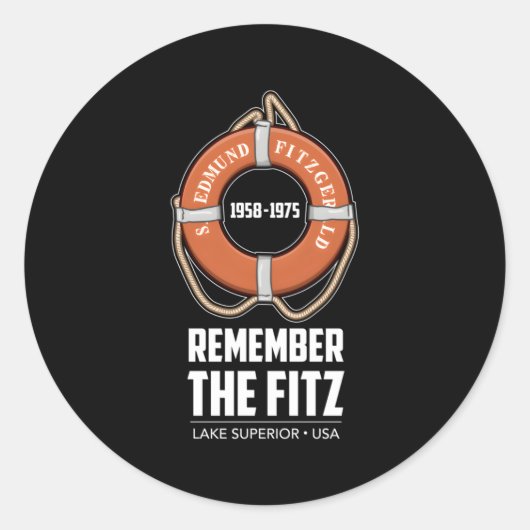 SS Edmund Fitzgerald Lake Superior IJzererts Ronde Sticker (Voorkant)