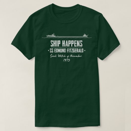 SS Edmund Fitzgerald Lake Superior Iron Ore Detroi T-shirt (Design voorkant)