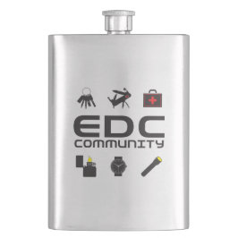 SS Flask - EDCC logo in zwart w/kleuren Flacon