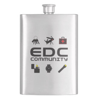 SS Flask - EDCC logo in zwart w/kleuren Flacon