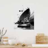 SS Frankrijk in Boston Poster (Keuken)