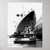 SS Frankrijk in Boston Poster (Voorkant)