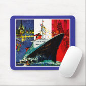 ss Frankrijk met Eiffeltoren en Vrijheidsbeeld Muismat (Met muis)