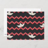 SS Georgie Boat Chevron Pattern Briefkaart (Voorkant / Achterkant)