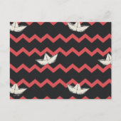 SS Georgie Boat Chevron Pattern Briefkaart (Voorkant)