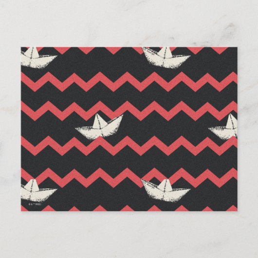 SS Georgie Boat Chevron Pattern Briefkaart (Voorkant)
