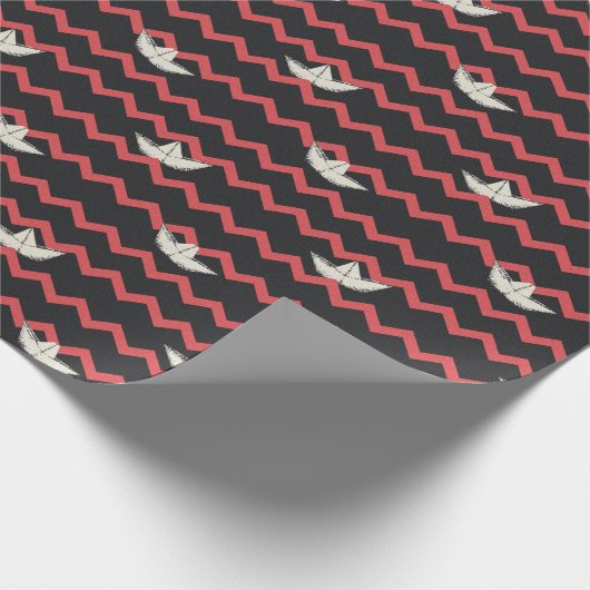 SS Georgie Boat Chevron Pattern Cadeaupapier (Hoek)