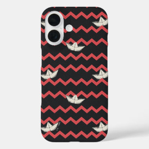 SS Georgie Boat Chevron Pattern iPhone 16 Hoesje