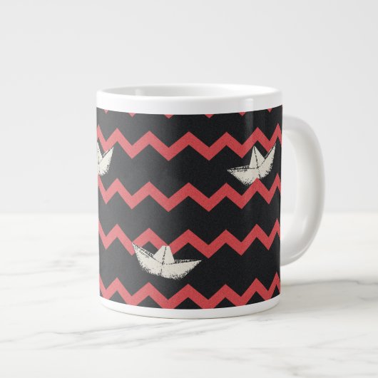 SS Georgie Boat Chevron Pattern Grote Koffiekop (Voorkant rechts)