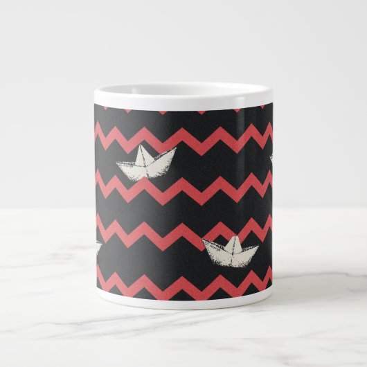 SS Georgie Boat Chevron Pattern Grote Koffiekop (Voorkant)