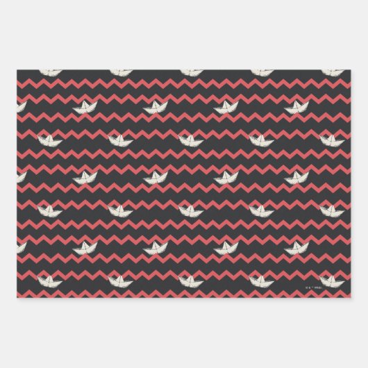 SS Georgie Boat Chevron Pattern Inpakpapier Vel (Voorkant 3)