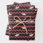 SS Georgie Boat Chevron Pattern Inpakpapier Vel (In situ)