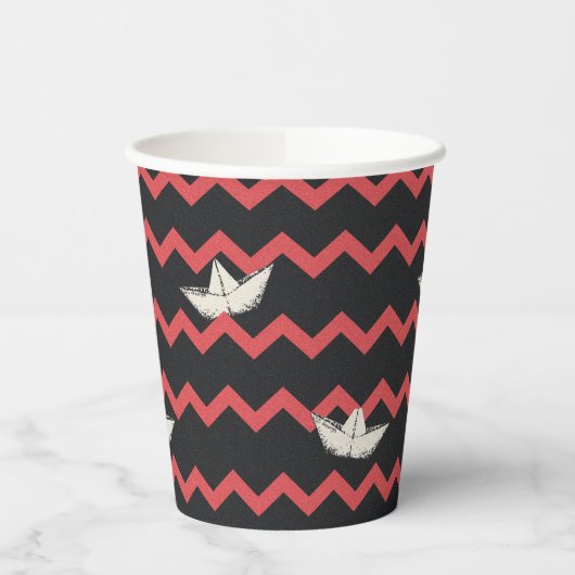 SS Georgie Boat Chevron Pattern Papieren Bekers (Links)
