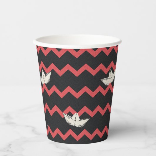 SS Georgie Boat Chevron Pattern Papieren Bekers (Voorkant)
