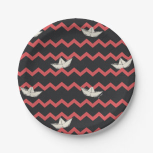 SS Georgie Boat Chevron Pattern Papieren Bordje