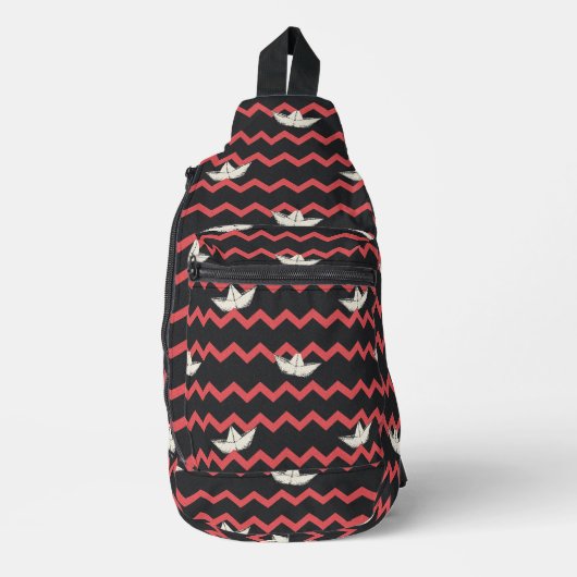 SS Georgie Boat Chevron Pattern Sling Bag (Voorkant)