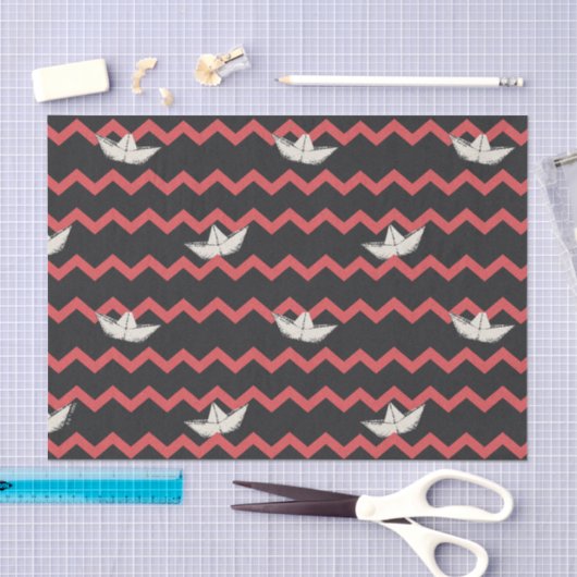 SS Georgie Boat Chevron Pattern Tissuepapier (Craft)