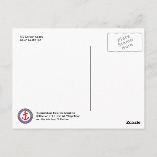 SS Groot-Brittannië Briefkaart (Achterkant)