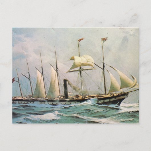 SS Groot-Brittannië in zee Briefkaart (Voorkant)