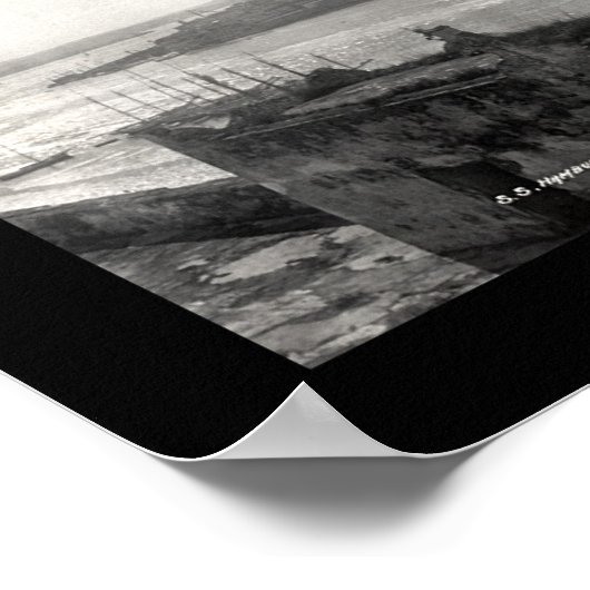 SS Hamburg Havana Foto 1911 Poster (Hoek)