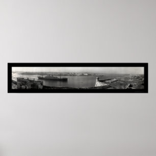 SS Hamburg Havana Foto 1911 Poster