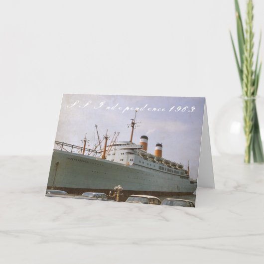SS Independence 1963 Foto Wenskaart Kaart (Voorkant)