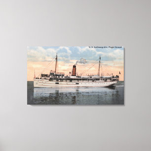 SS Indianapolis Steamer Uitzicht Canvas Afdruk
