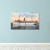 SS Indianapolis Steamer Uitzicht Canvas Afdruk (Insitu (Houten vloer))
