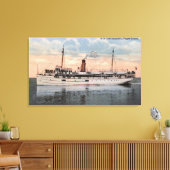 SS Indianapolis Steamer Uitzicht Canvas Afdruk (Insitu (Woonkamer))