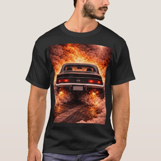 SS Inferno Muscle Car Burnout T-shirt (Voorkant)