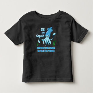 Ss is voor Squid - cartoon  - alfabet leren Kinder Shirts