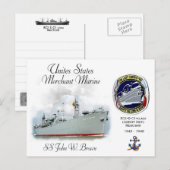 SS John W. Brown (Bevrijdingsschip) Briefkaart (Voorkant / Achterkant)