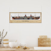 SS La Provence Cutaway/Inboard Profile Poster (Keuken)